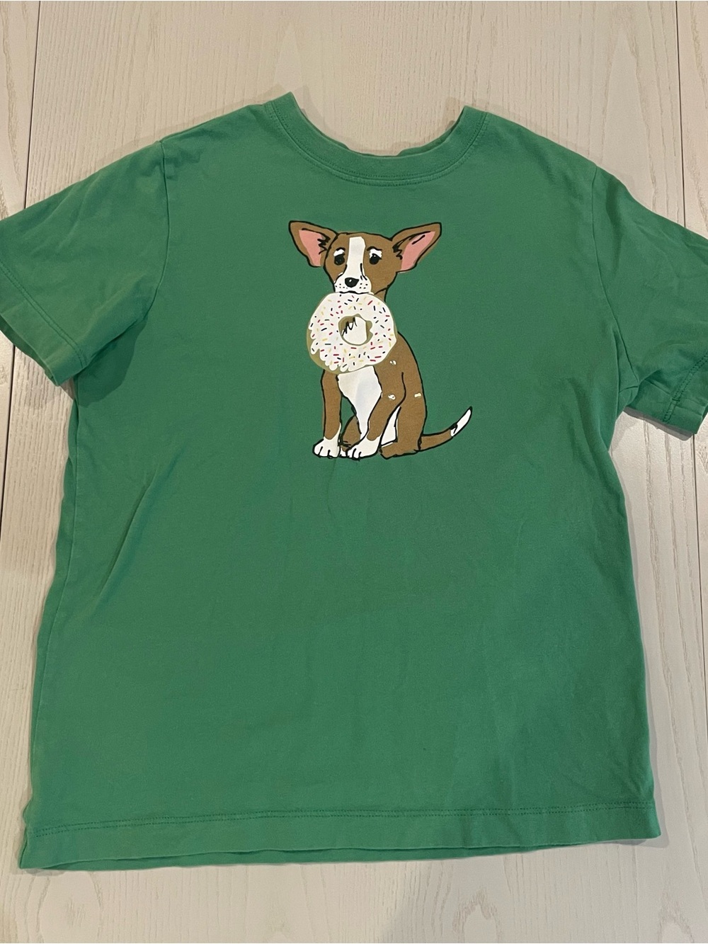 Hanna Andersson Relaxed Fit Graphic T-Shirt (Dog Sprinkle Donut) - Size 10